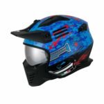 SWAY SW X2 TOKYO TROOPER Blue Red Moduler Kask - Görsel 5