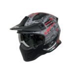 SWAY SW X2 TOKYO TROOPER Black Red Moduler Kask - Görsel 2