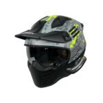 SWAY SW X2 TOKYO TROOPER Grey Yellow Moduler Kask - Görsel 4
