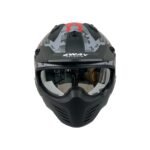 SWAY SW X2 TOKYO TROOPER Black Red Moduler Kask - Görsel 5