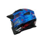 SWAY SW X2 TOKYO TROOPER Blue Red Moduler Kask - Görsel 3