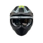SWAY SW X2 TOKYO TROOPER Grey Yellow Moduler Kask - Görsel 2