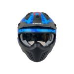 SWAY SW X2 TOKYO TROOPER Blue Red Moduler Kask - Görsel 2