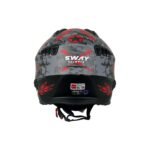 SWAY SW X2 TOKYO TROOPER Black Red Moduler Kask - Görsel 4