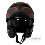 Çift Vizörlü Çene Açılır Motosiklet Kaskı – B1 Karbon Desen Güvenlik. - Görsel 4