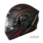 Çift Vizörlü Çene Açılır Motosiklet Kaskı – B1 Karbon Desen Güvenlik.