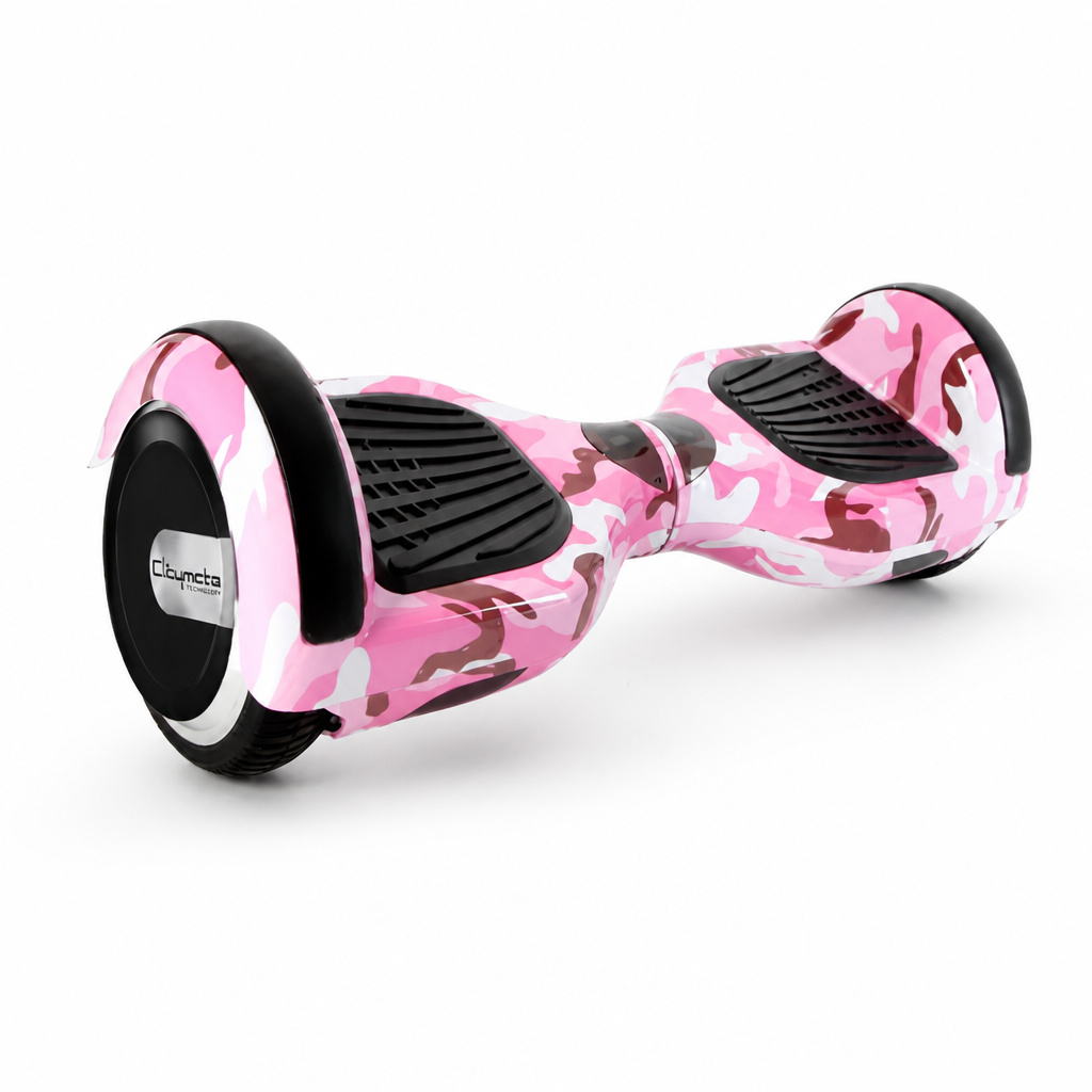 download (21) Elektrikli Hoverboard 6.5 İnç Bluetooth LED - Citymate CITY-01 Pembe - Görsel 1