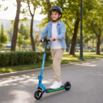 Onvo KX-03 Elektrikli Çocuk Scooter - 200W - 18 Km/S Hız - Mavi - Görsel 2