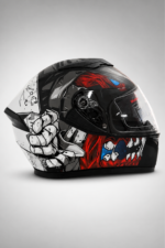 FULL FACE KASK MAT BLACK MONSTER - Görsel 4
