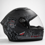 FULL FACE KASK MAT BLACK GREY-SAVAGE