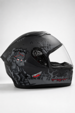 FULL FACE KASK MAT BLACK GREY-SAVAGE