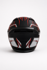 FULL FACE KASK MAT BLACK RED-LINES - Görsel 4