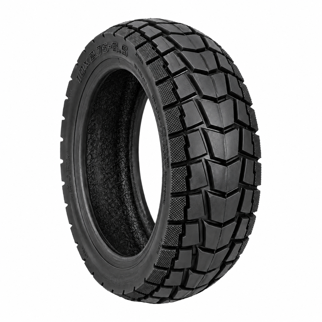 Doğal siyah tonlarda stüdyo lastik fotoğrafı ONVO MX-02 Elektrikli Scooter Dış Lastik I tubbles 10×2.75-6.5 - Görsel 1